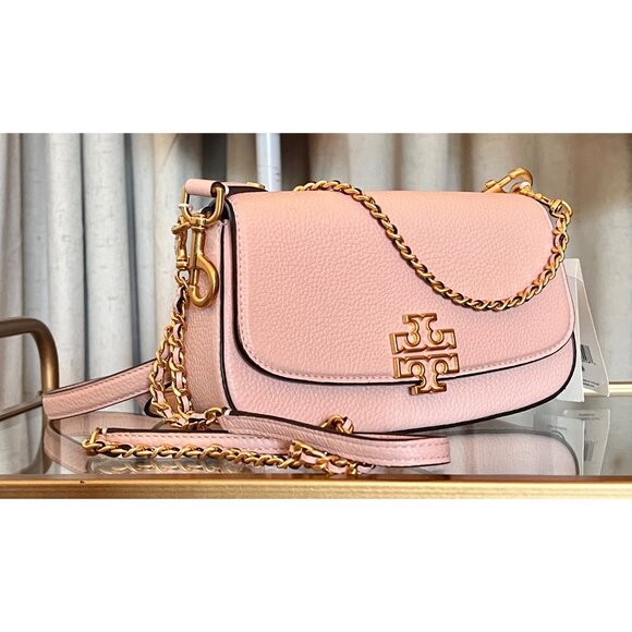 NEW!  Tory Burch Britten Convertible Crossbody Shoulder Bag in Shell Pink - Picture 6 of 15